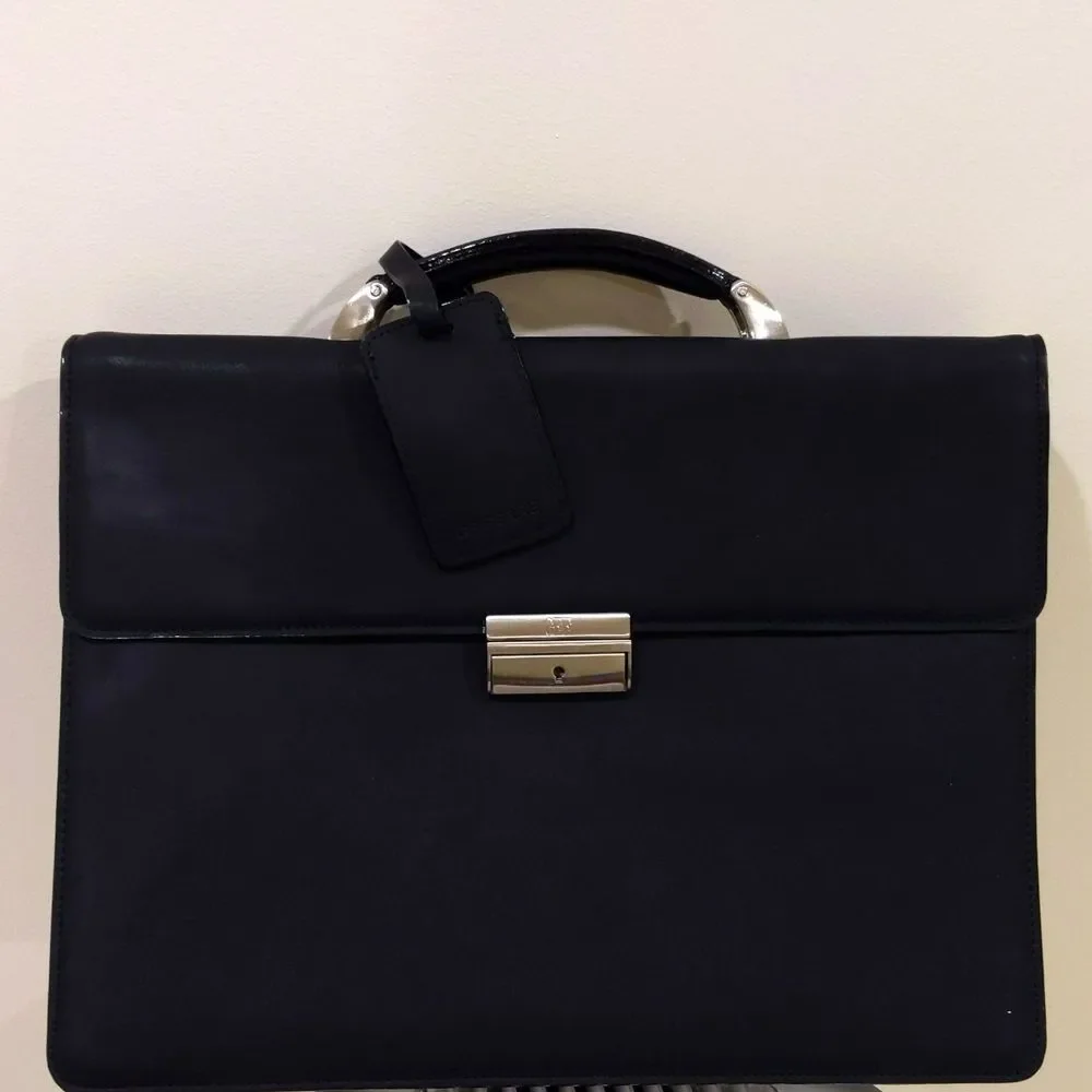 NWOT Gianfranco Ferre Leather Briefcase